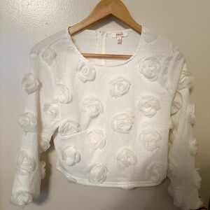 White roses blouse